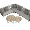 4 Seasons Outdoor Belize hoekbank loungeset met axel bijzettafel rope