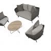 4 Seasons Outdoor Belize loungeset loungestoelen loungebank met Axel bijzettafel