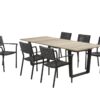 4 Seasons Outdoor piazza black pepper diningset cricket rectangular table 01