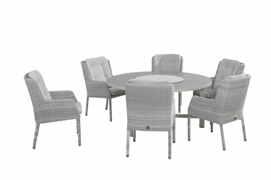 4 Seasons Outdoor Amalfi eetset met ronde diva tafel