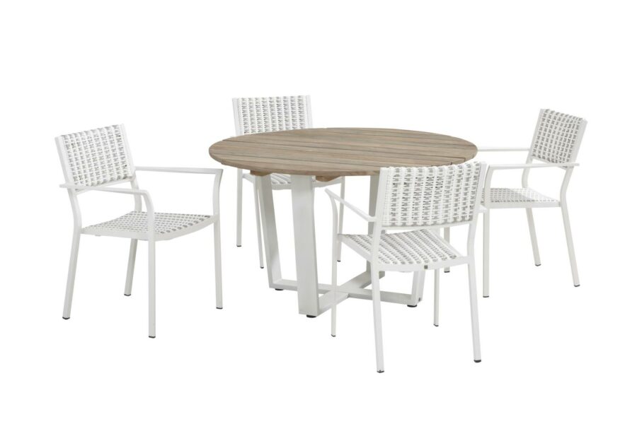 4 Seasons outdoor piazza dining chair white