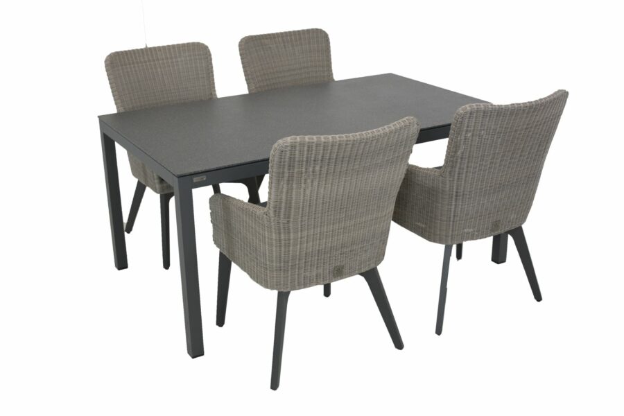 4 Seasons Outdoor Luxor eetset met salerno tafel 160 cm