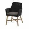 4 Seasons Outdoor Lisboa dining chair antraciet met teak poten