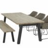 4 Seasons Outdoor Avila eetset met 3 Avila stoelen en sportbank