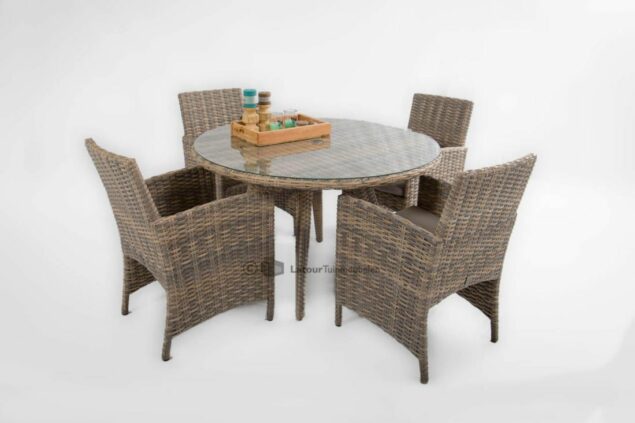 4 seasons outdoor mambo dining set rond