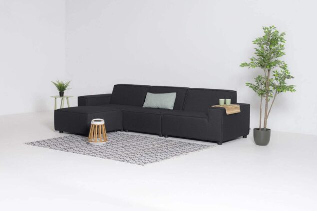 Flow cube chaise sooty