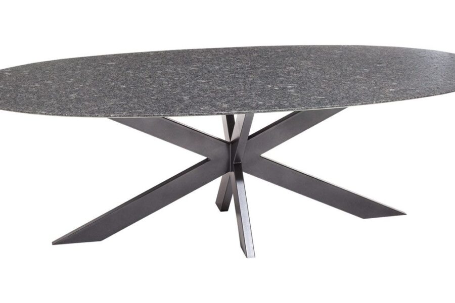 Studio 20 Berlijn Tafel 220cm Ovaal Black Diamond Satinado